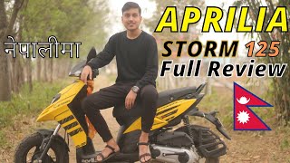 Aprilia Storm Detailed Review  नेपालीमा  Worth to Buy in 2021 Better than Ntorq Race Edition [upl. by Etteragram]