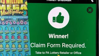 Big Claim Win 10 matches 30 Mega Multiplyer Pa lottery scratch tickets [upl. by Fiedler218]