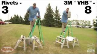 3M VHB adhesive demonstration holds up man  Another Geek Moment [upl. by Treacy]