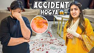 IQRA KA BHT BURA ACCIDENT HOGYA 😱  Khoon Sy Living Room Bhar Gya 🤯  Stitches Lgany Par Gaye 🤕 [upl. by Nylzor606]