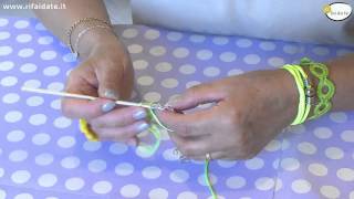 Tutorial bracciale con filo di cotone e catena fai da te [upl. by Palmore]