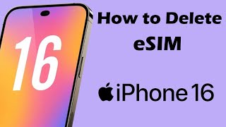 How to delete eSIM from iPhone 16 [upl. by Margette980]