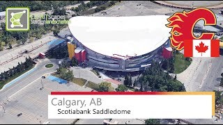 Scotiabank Saddledome  Calgary Flames Calgary Hitmen amp Calgary Roughnecks  Google Earth  2015 [upl. by Richards]