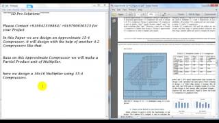 Design and Analysis of Multiplier Using Approximate 154 CompressorME Final Year vlsi Projects [upl. by Lavina]