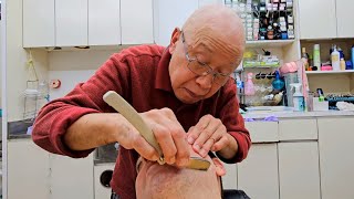 💈MAKE YOU SLEEP 85 Yr Old JAPANESE BARBER SWEARS By TRADITION Atami Japan ASMR [upl. by Mila]