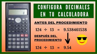 Cómo configurar decimales en calculadora Casio  Fix  fx82MS [upl. by Cirilo8]