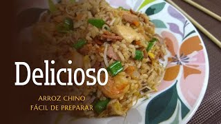 Arroz Chino paso a paso y facil de preparar arrozchino receta cocina arrozfrito [upl. by Reidar]