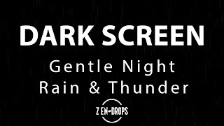 Rain sounds for sleeping black screen 3 hours  Rain And Thunder Sounds For Sleeping [upl. by Llekcor601]