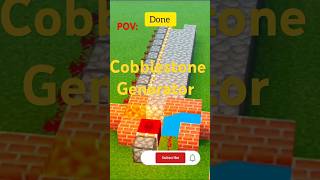 Automatic Cobblestone Generator In Minecraft trending viral [upl. by Redvers]