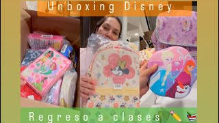 Compre esto para mis sobrinos🥰 para este regreso a clases ✏️📚☀️ unboxing Disney [upl. by Pimbley]