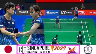 WatanabeHigashino JPN vs YangHu TPE  Badminton KSO24 [upl. by Ellenij]