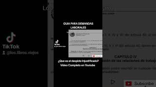 ¿Que es el despido injustificado demandalaboral conciliacionyarbitraje leyfederaldeltrabajo [upl. by Enaitsirhc]