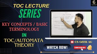 Key ConceptsBasic Terminology in TOCAutomata Theory [upl. by Enilec]