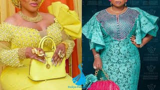 New Trendy African Dress in Ankara Styles  Lace Long Gown Styles  Boubou Gown for OwambeAsoebi [upl. by Enileqcaj453]