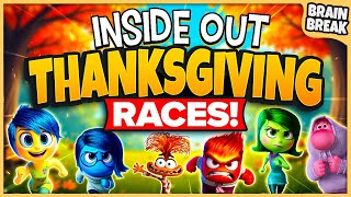 Inside Out Thanksgiving Races  Fall Brain Breaks For Kids  Thanksgiving Games For Kids  GoNoodle [upl. by Amikay529]