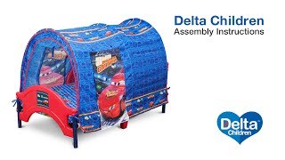 Delta Children Tent Bed Assembly Video [upl. by Aihsercal]