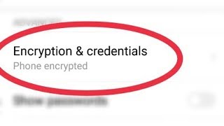 Encryption amp credentials Settings  Phone encrypted Storage in Redmi Note 5 Pro [upl. by Nimsaj956]