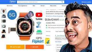 S9 Ultra Android Smartwatch Buying From Flipkart  4G Sim card supported With dual Camera [upl. by Nollek]