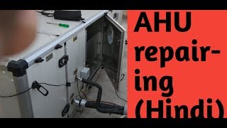 How to Repair AHU air handling unitwith VRF systemHindi AHU VBELT CHANGE [upl. by Glori]