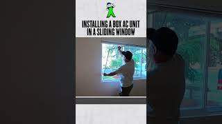 How to install a box AC unit in a sliding window part 2 [upl. by Llertram]