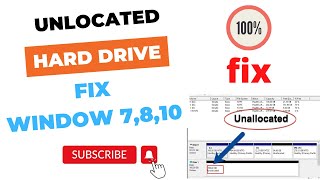 The Unallocated Space In Hard Drive Window 7810  How to Fix External Hard Drive Not Initialized [upl. by Kieffer]