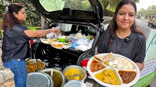 Luxury 40 Skoda wale Madam ki Ghar wali Lunch Thali  Street Food India [upl. by Higgins]