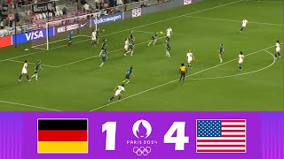 Deutschland gegen USA 14  Olympisches Fußballturnier der Frauen Paris 2024  Spiel Höhepunkte [upl. by Thursby]