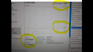 ทดสอบดาวนโหลดไฟล์ 10GB จาก Server win10 64bit หลังทำ NIC Teaming มี throughput 4Gbalso a test [upl. by Edwyna184]