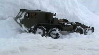 RC 112 scale HEMTT M983 in snow 4 [upl. by Efren996]