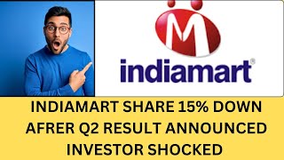 INDIAMART SHARE SELLER PRESSURE 15 Down  INDIAMART SHARE LATEST NEWS TODAY [upl. by Esinaj454]