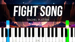 Fight Song Rachel Platten PIANO  SHEET MUSIC  MIDI 🎹 [upl. by Amer371]