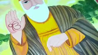 Guru Nanak Dev ji painting painting gurunanakdevji satnamwaheguru wahegurublessings [upl. by Libove]