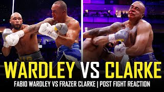 FABIO WARDLEY VS FRAZER CLARKE IN CRAZY HEAVYWEIGHT BRAWL  IMMEDIATE REACTION NO FIGHT FOOTAGE [upl. by Atteynod]