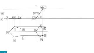 Pentagon corner on HP Projections of Planes Engineering Graphics [upl. by Barbara513]