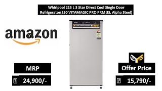 Whirlpool 215 L 3 Star Direct Cool Single Door Refrigerator230 VITAMAGIC PRO PRM 3S Alpha Steel [upl. by Cruce]