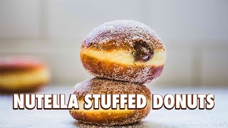 Nutella Stuffed Donuts Bomboloni [upl. by Tobiah]