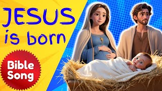 Hooray Jesus is Born  Kids Bible Song about Jesus’ Birth  Christmas Song [upl. by Nitsraek]