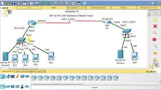 NAT amp PAT with Overload on Packet Tracer  Part 21  CCNA 200125 Routing amp Switching [upl. by Otho158]