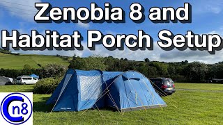 Camping Setup  Zenobia 8 Nightfall and Habitat Universal Porch [upl. by Zzahc]