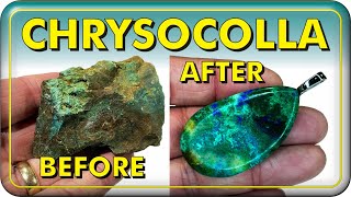 Creating Beautiful Chrysocolla Pendants [upl. by Nnylram540]