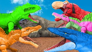 All Carnotaurus Sinoceratops  DINOSAURS EVOLUTION GODZILLA Aligator Giganotosaurus Jurassic World [upl. by Tenahs]