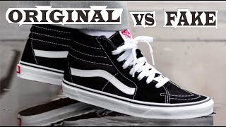 Vans SK8 HI Black White Original amp Fake [upl. by Bonnell]