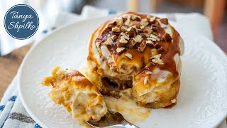 Шикарные Булочки с Корицей Карамелью и Пеканом как в Пекарне CINNABON  Tanya Shpilko [upl. by Pastelki456]