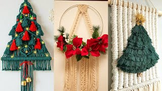 Modern Christmas Tree Macrame Christmas Nursery Decoration Xmas Wall Hanging Festive Art2024 [upl. by Cayser]