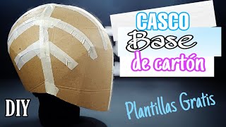 DIY Cómo Hacer un quotCASCO Base de CARTÓNquot Plantillas GRATIS Hacelo Vos [upl. by Lesly50]