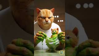 care of father and grandfather cat shortvideo funny catshorts cute kissa catlover [upl. by Jocko]