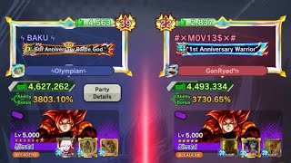 BAKU vs  X M0V13 X  22x God Rank Live Recording DRAGON BALL LEGENDS dragonballlegends [upl. by Ardnuhs]