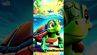 The Brave Turtle Nursery spoken English Short Stories for kids feedshorts cartoon shorts [upl. by Longley]