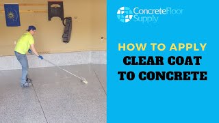 How to Apply Clear Coat to Concrete Flake System using our Polyaspartic 85 Slow Poly 85 Slow [upl. by Petronella]