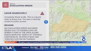 Residents of Sun Valley under evacuation warning as storm hits SoCal [upl. by Keeley]